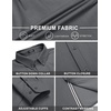 image:imageCOOFANDY Mens Casual Button Down Shirt Untucked Long Sleeve Stretch Denim Dress ShirtGrey