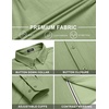 image:imageCOOFANDY Mens Casual Button Down Shirt Untucked Long Sleeve Stretch Denim Dress ShirtLight Green