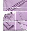 image:imageCOOFANDY Mens Casual Button Down Shirt Untucked Long Sleeve Stretch Denim Dress ShirtLight Purple