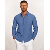 image:imageCOOFANDY Mens Casual Button Down Shirt Untucked Long Sleeve Stretch Denim Dress ShirtNavy