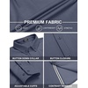 image:imageCOOFANDY Mens Casual Button Down Shirt Untucked Long Sleeve Stretch Denim Dress ShirtNavy Blue