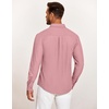image:imageCOOFANDY Mens Casual Button Down Shirt Untucked Long Sleeve Stretch Denim Dress ShirtPurple Red