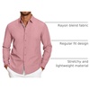 image:imageCOOFANDY Mens Casual Button Down Shirt Untucked Long Sleeve Stretch Denim Dress ShirtPurple Red