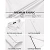 image:imageCOOFANDY Mens Casual Button Down Shirt Untucked Long Sleeve Stretch Denim Dress ShirtWhite
