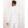 image:imageCOOFANDY Mens Casual Button Down Shirt Untucked Long Sleeve Stretch Denim Dress ShirtWhite
