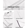 image:imageCOOFANDY Mens Casual Button Down Shirt Untucked Long Sleeve Stretch Denim Dress ShirtWhitered