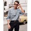 image:imageCOOFANDY Mens Casual Button Down Shirts Stretch Short Sleeve Business Dress Shirt with PocketGreen