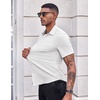 image:imageCOOFANDY Mens Casual Button Down Shirts Stretch Short Sleeve Business Dress Shirt with PocketWhite