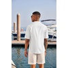 image:imageCOOFANDY Mens Casual Henley Shirt Short Sleeve Band Collar Linen Shirt Summer Beach Hippie TShirtsAwhite