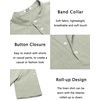 image:imageCOOFANDY Mens Casual Henley Shirt Short Sleeve Band Collar Linen Shirt Summer Beach Hippie TShirtsLight Green