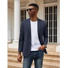 image:imageCOOFANDY Mens Casual Knit Blazer Two Button Lightweight Sport Coats Suit Jacket02navy Blue