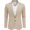 image:imageCOOFANDY Mens Casual Knit Blazer Two Button Lightweight Sport Coats Suit Jacket03light Khaki