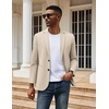image:imageCOOFANDY Mens Casual Knit Blazer Two Button Lightweight Sport Coats Suit Jacket03light Khaki