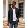 image:imageCOOFANDY Mens Casual Knit Blazer Two Button Lightweight Sport Coats Suit JacketBlack