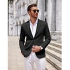image:imageCOOFANDY Mens Casual Knit Blazer Two Button Lightweight Sport Coats Suit JacketBlack