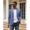 image:imageCOOFANDY Mens Casual Knit Blazer Two Button Lightweight Sport Coats Suit JacketBlue