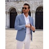 image:imageCOOFANDY Mens Casual Knit Blazer Two Button Lightweight Sport Coats Suit JacketBlue