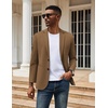 image:imageCOOFANDY Mens Casual Knit Blazer Two Button Lightweight Sport Coats Suit JacketBrown