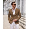 image:imageCOOFANDY Mens Casual Knit Blazer Two Button Lightweight Sport Coats Suit JacketBrown