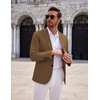image:imageCOOFANDY Mens Casual Knit Blazer Two Button Lightweight Sport Coats Suit JacketBrown