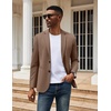 image:imageCOOFANDY Mens Casual Knit Blazer Two Button Lightweight Sport Coats Suit JacketCoffee