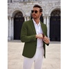 image:imageCOOFANDY Mens Casual Knit Blazer Two Button Lightweight Sport Coats Suit JacketDark Green