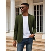 image:imageCOOFANDY Mens Casual Knit Blazer Two Button Lightweight Sport Coats Suit JacketDark Green