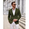 image:imageCOOFANDY Mens Casual Knit Blazer Two Button Lightweight Sport Coats Suit JacketDark Green