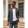 image:imageCOOFANDY Mens Casual Knit Blazer Two Button Lightweight Sport Coats Suit JacketDark Grey