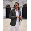 image:imageCOOFANDY Mens Casual Knit Blazer Two Button Lightweight Sport Coats Suit JacketDark Grey