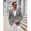 image:imageCOOFANDY Mens Casual Knit Blazer Two Button Lightweight Sport Coats Suit JacketGrey