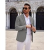 image:imageCOOFANDY Mens Casual Knit Blazer Two Button Lightweight Sport Coats Suit JacketGrey