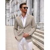 image:imageCOOFANDY Mens Casual Knit Blazer Two Button Lightweight Sport Coats Suit JacketKhaki Grey