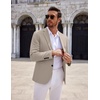 image:imageCOOFANDY Mens Casual Knit Blazer Two Button Lightweight Sport Coats Suit JacketKhaki Grey