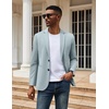 image:imageCOOFANDY Mens Casual Knit Blazer Two Button Lightweight Sport Coats Suit JacketLight Blue