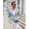 image:imageCOOFANDY Mens Casual Knit Blazer Two Button Lightweight Sport Coats Suit JacketLight Blue
