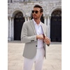 image:imageCOOFANDY Mens Casual Knit Blazer Two Button Lightweight Sport Coats Suit JacketLight Grey