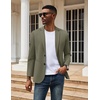 image:imageCOOFANDY Mens Casual Knit Blazer Two Button Lightweight Sport Coats Suit JacketOlive Green