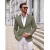 image:imageCOOFANDY Mens Casual Knit Blazer Two Button Lightweight Sport Coats Suit JacketOlive Green