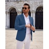 image:imageCOOFANDY Mens Casual Knit Blazer Two Button Lightweight Sport Coats Suit JacketRoyal Blue