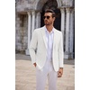 image:imageCOOFANDY Mens Casual Knit Blazer Two Button Lightweight Sport Coats Suit JacketWhite