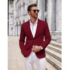 image:imageCOOFANDY Mens Casual Knit Blazer Two Button Lightweight Sport Coats Suit JacketWine Red