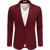 image:imageCOOFANDY Mens Casual Knit Blazer Two Button Lightweight Sport Coats Suit JacketWine Red