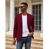 image:imageCOOFANDY Mens Casual Knit Blazer Two Button Lightweight Sport Coats Suit JacketWine Red