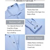 image:imageCOOFANDY Mens Casual Shirt Long Sleeve Casual Button Down Shirt for Men Summer Beach Wedding ShirtClear Blue