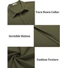 image:imageCOOFANDY Mens Casual Textured Short Sleeve Button Down Summer Beach ShirtArmy Green