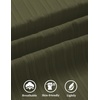 image:imageCOOFANDY Mens Casual Textured Short Sleeve Button Down Summer Beach ShirtArmy Green