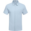 image:imageCOOFANDY Mens Casual Textured Short Sleeve Button Down Summer Beach ShirtLight Blue