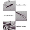 image:imageCOOFANDY Mens Casual Textured Short Sleeve Button Down Summer Beach ShirtLight Gray