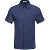image:imageCOOFANDY Mens Casual Textured Short Sleeve Button Down Summer Beach ShirtNavy Blue